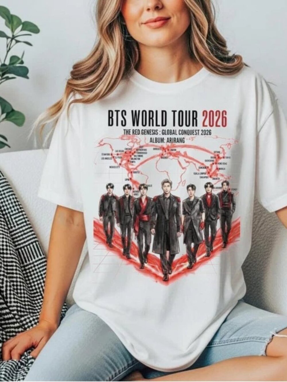 BTS World Tour 2026 T-Shirt - Unisex Cotton T Shirt   251